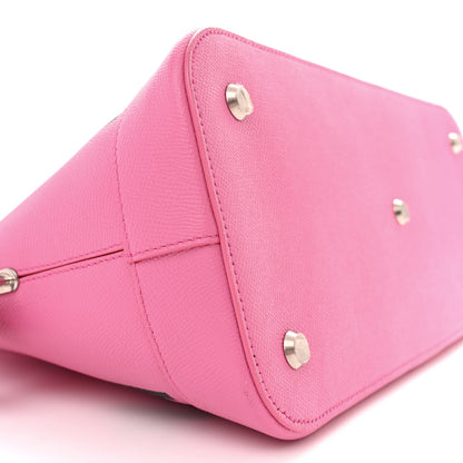 Balenciaga Signature Grained Calfskin Logo M Ville Top Handle Bag Rose Bubblegum Black 8 of 18