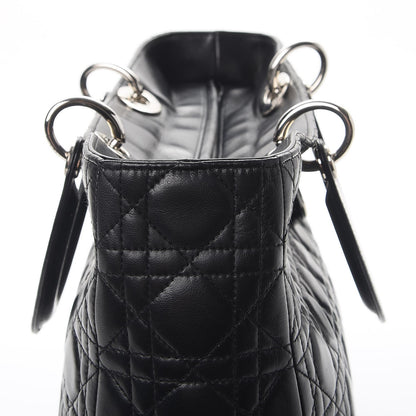 Christian Dior Lambskin Cannage Large Lady Dior Black 10 of 12