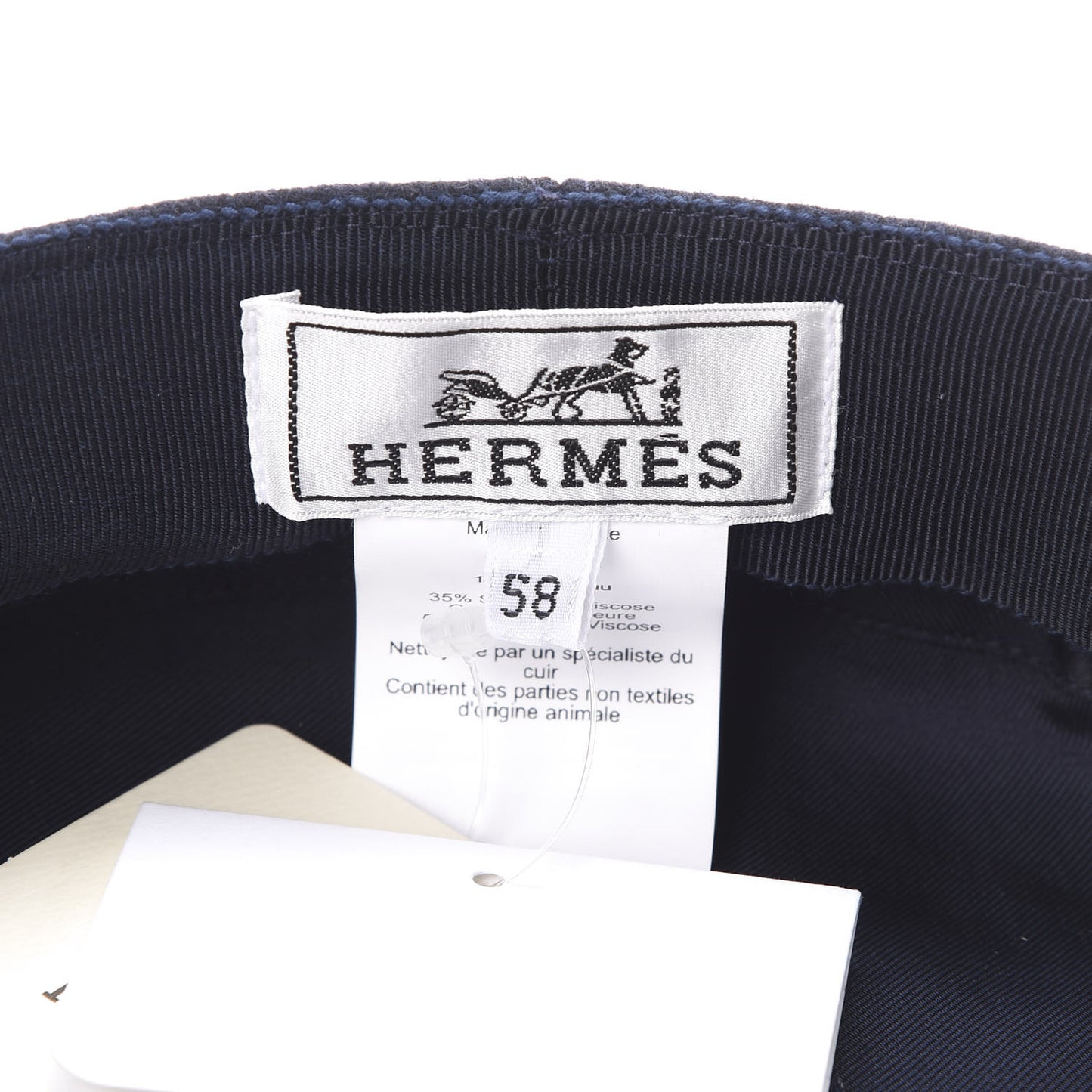 Glossy Lambskin Wool Womens Vauban Cap 58 Marine Black