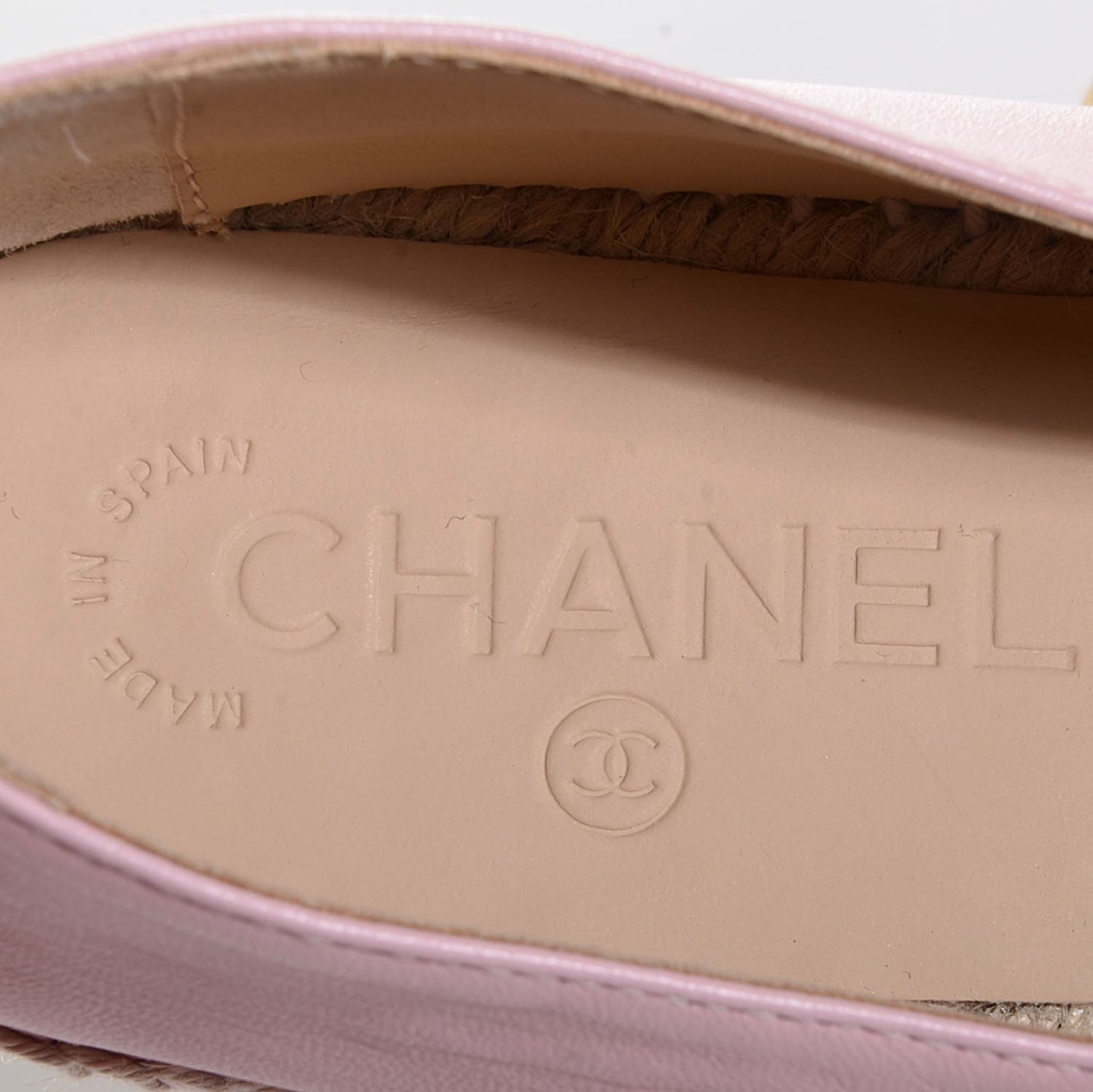 Lambskin CC Espadrilles 40 Light Pink