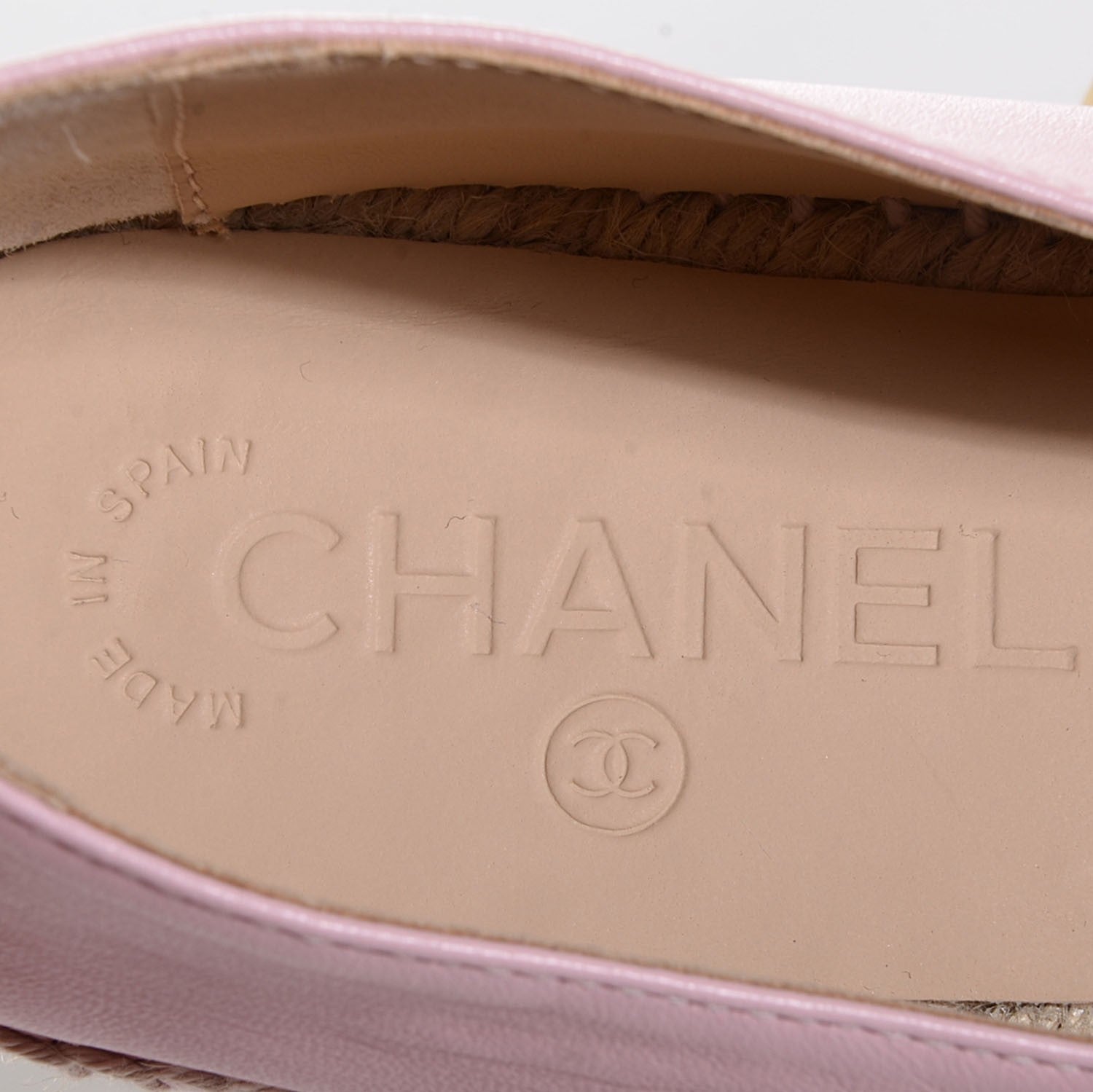 Chanel Lambskin CC Espadrilles 40 Light Pink 8 of 9