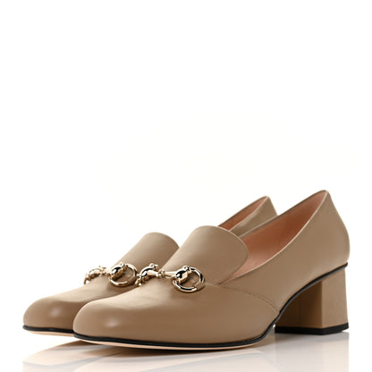 Gucci Calfskin Horsebit Loafer Pumps 39.5 Bright Camel 3 of 9