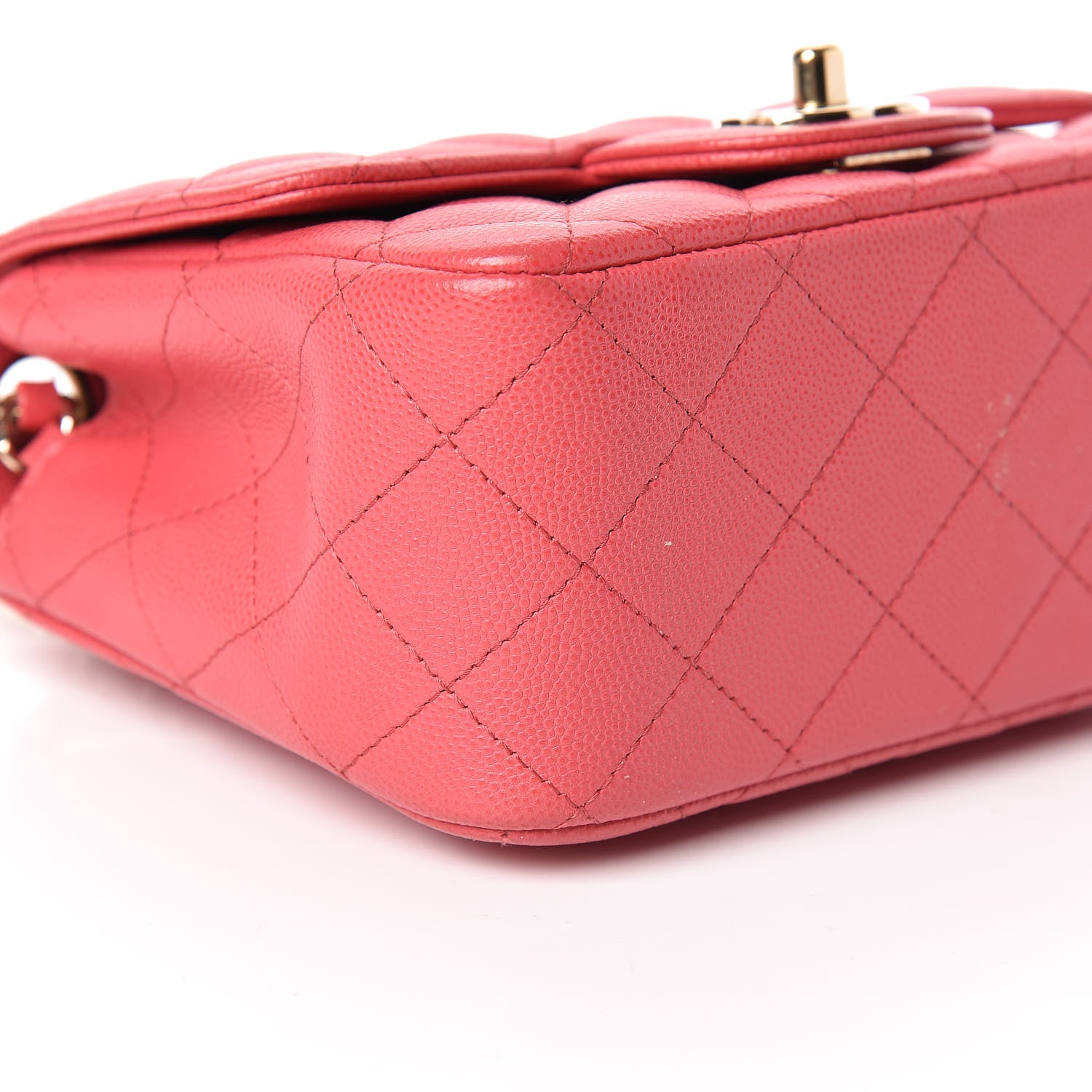 Chanel Caviar Quilted Mini Square Flap Dark Pink 5 of 13
