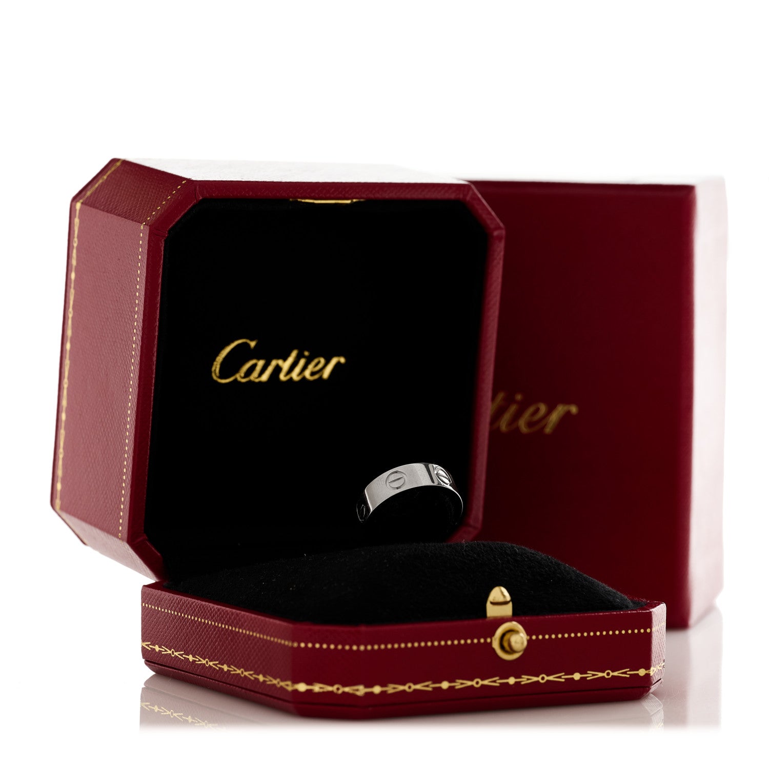 Cartier 18K White Gold 5.5mm LOVE Ring 50 5.25 5 of 5