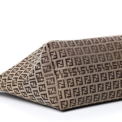 Fendi Zucchino Large Shopper Tote Brown 6 of 9