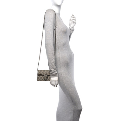 Gucci GG Supreme Monogram Super Mini Dionysus Shoulder Bag Taupe 2 of 14