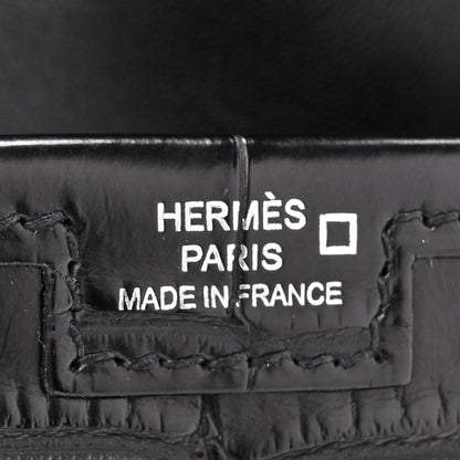 Hermes Matte Alligator Jige Elan 29 Clutch Black 6 of 8