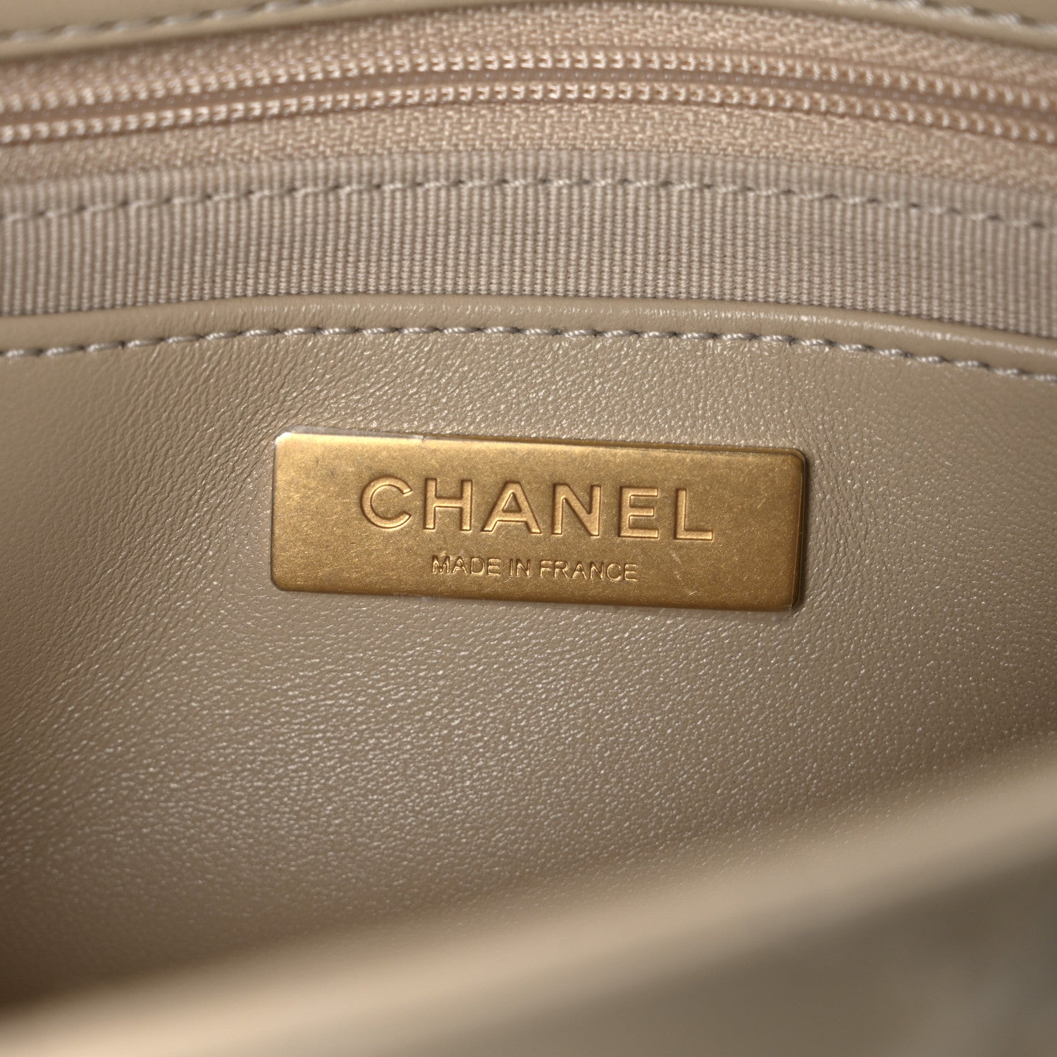 Chanel Shiny Lambskin Quilted Mini Flap Beige 6 of 10