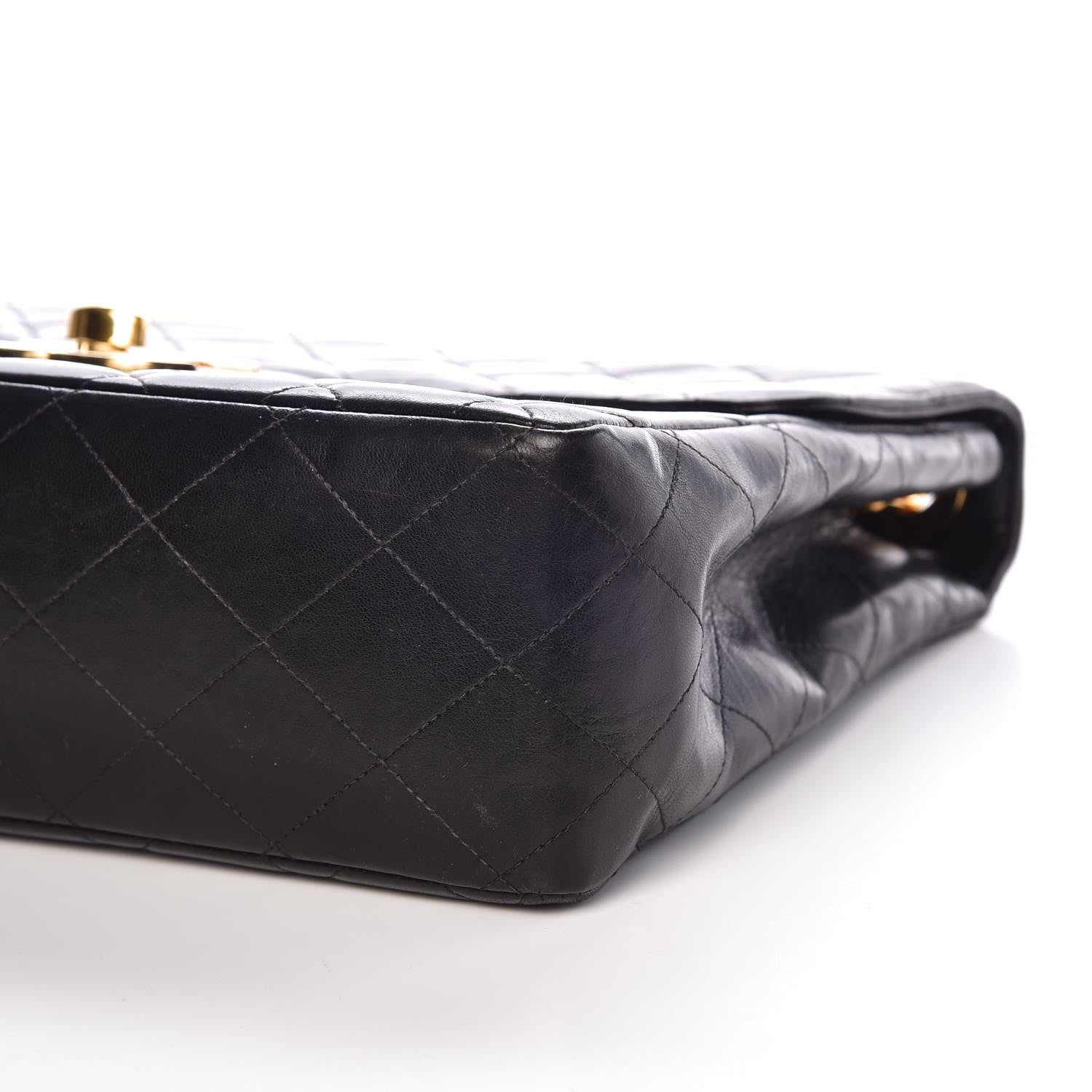 Chanel Lambskin Quilted Jumbo Single Flap Black 10 of 16