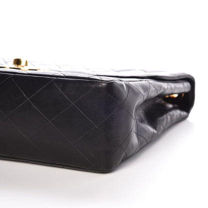 Chanel Lambskin Quilted Jumbo Single Flap Black 10 of 16