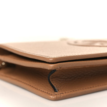 Gucci Pebbled Calfskin Soho Wallet on Chain Camelia 6 of 8
