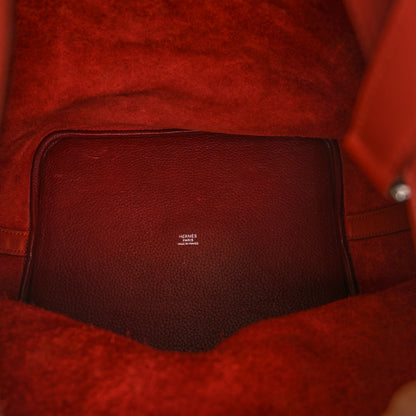 Hermes Taurillon Clemence Swift Picotin Lock 26 GM Rouge H Brique 5 of 12