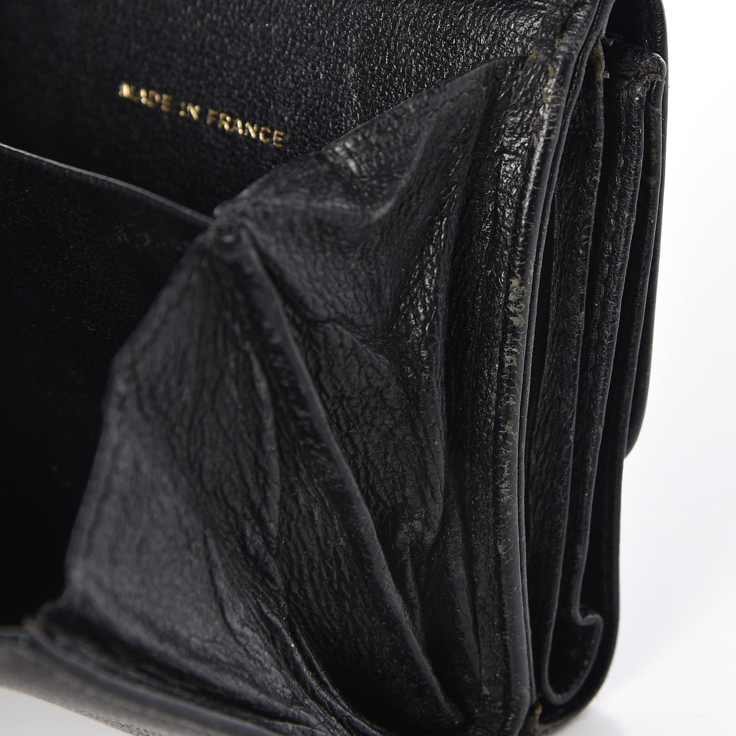 Goatskin Compact CC Wallet Black