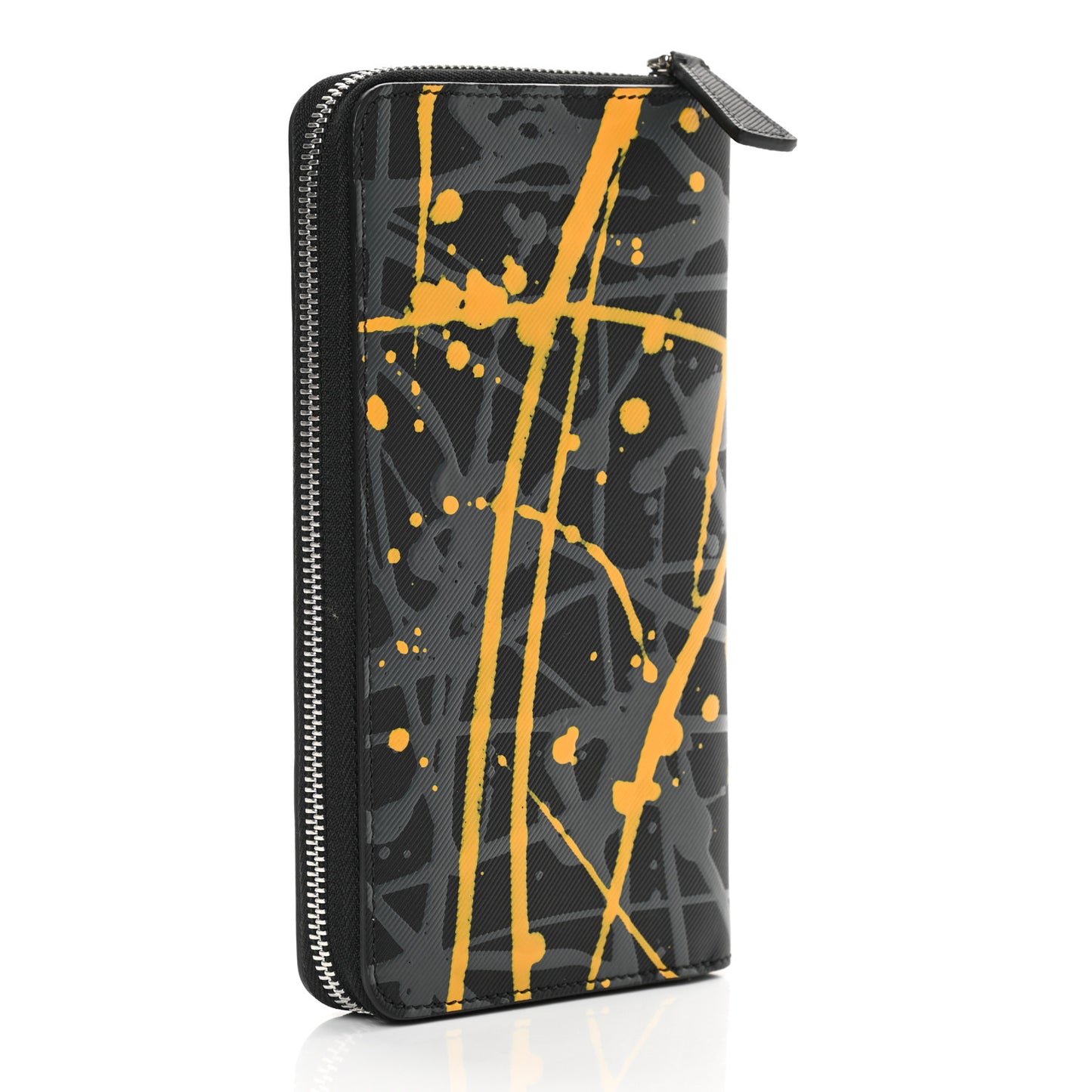 Trench Calfskin Splash Continental Wallet Black