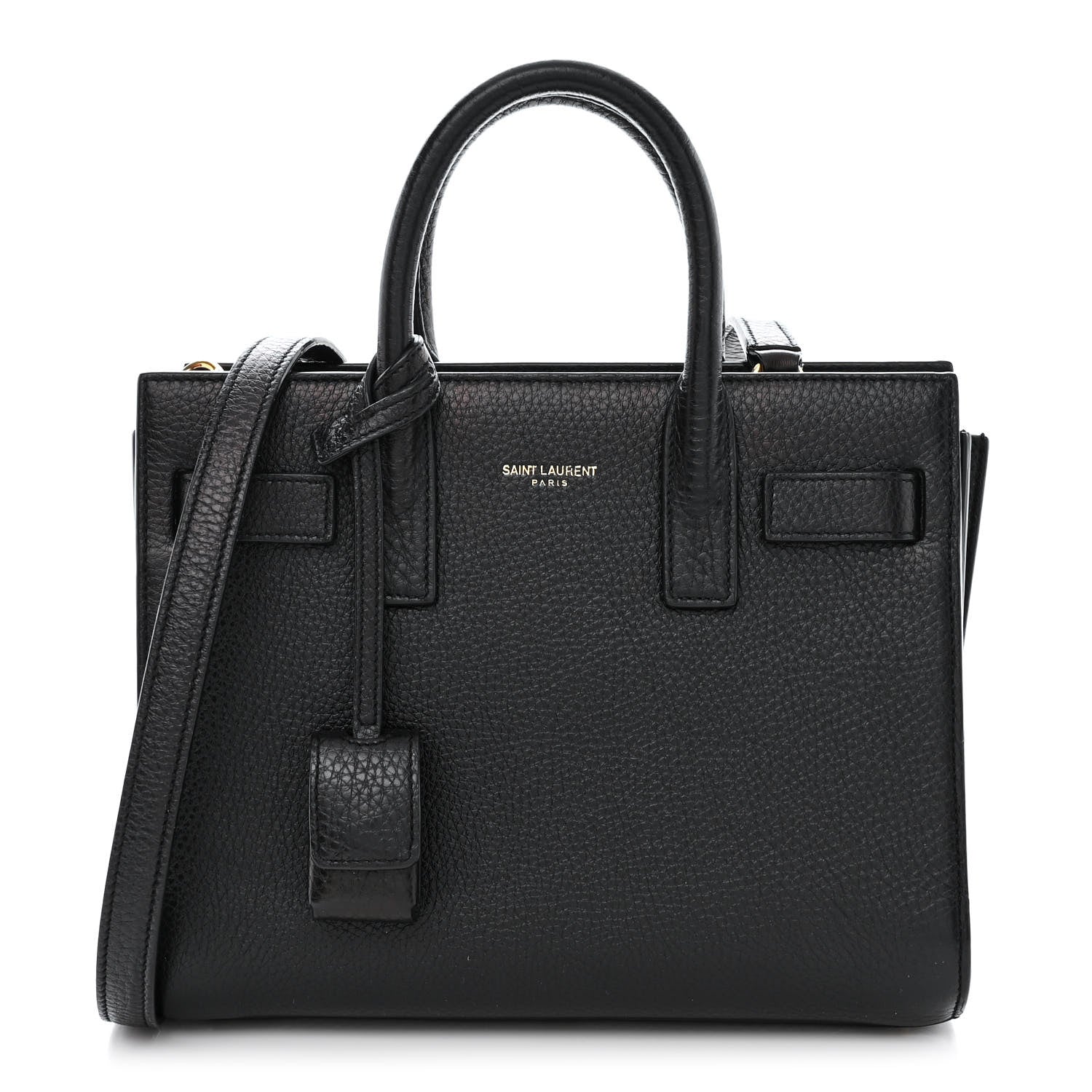 Saint Laurent Grained Calfskin Nano Sac De Jour Black 1 of 10