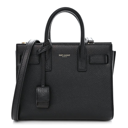 Saint Laurent Grained Calfskin Nano Sac De Jour Black 1 of 10