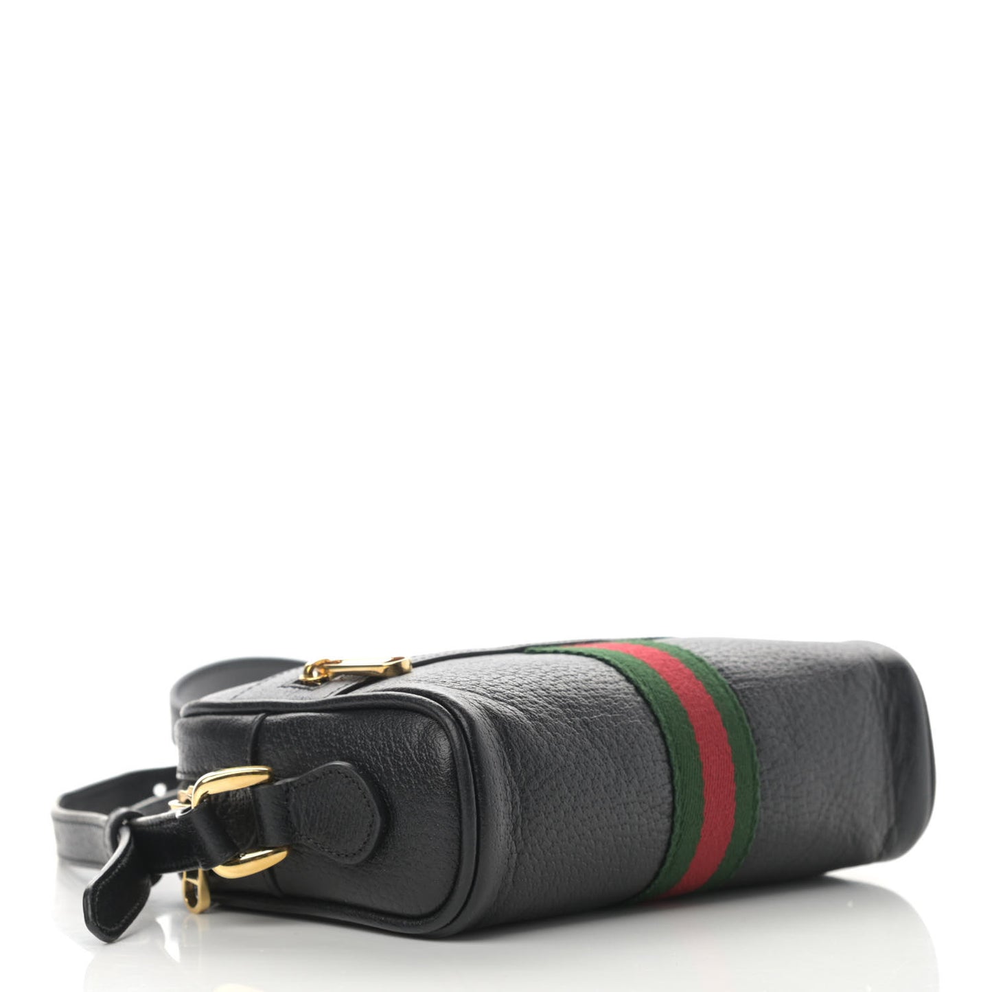 Calfskin Web Mini Ophidia Shoulder Bag Black