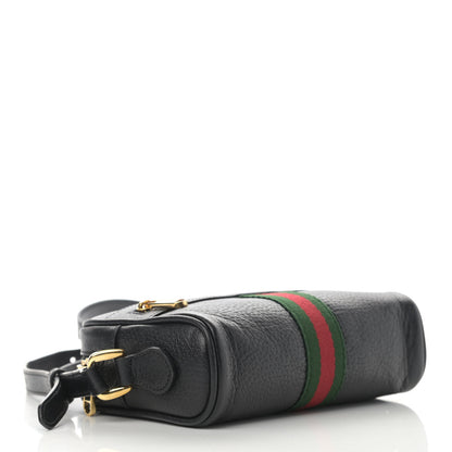 Gucci Calfskin Web Mini Ophidia Shoulder Bag Black 4 of 12