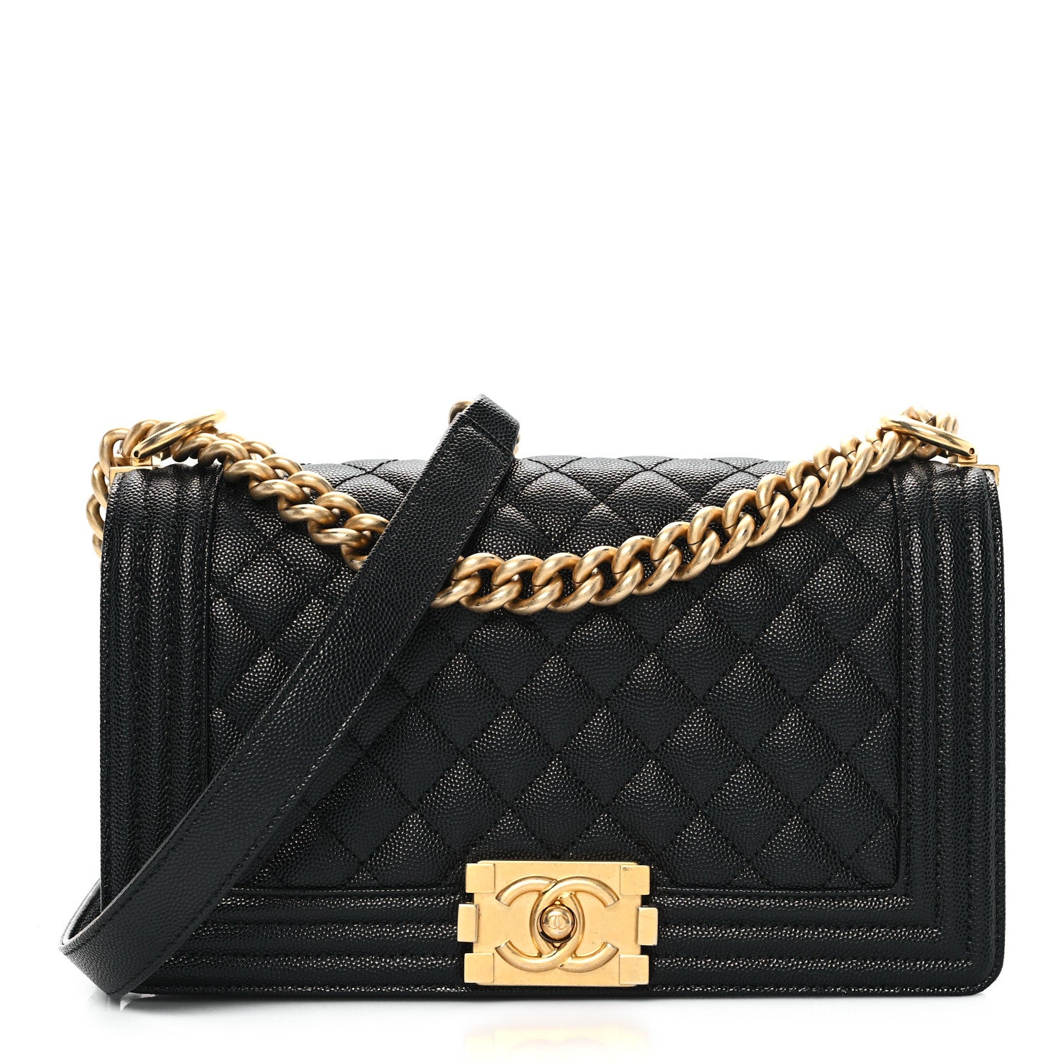 Chanel Caviar Quilted Medium Boy Flap Black 1 of 11
