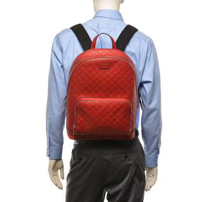 Gucci Guccissima Signature Day Backpack Hibiscus Red 2 of 7