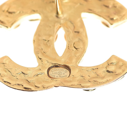 Chanel Crystal CC Large Stud Earrings Gold 4 of 5