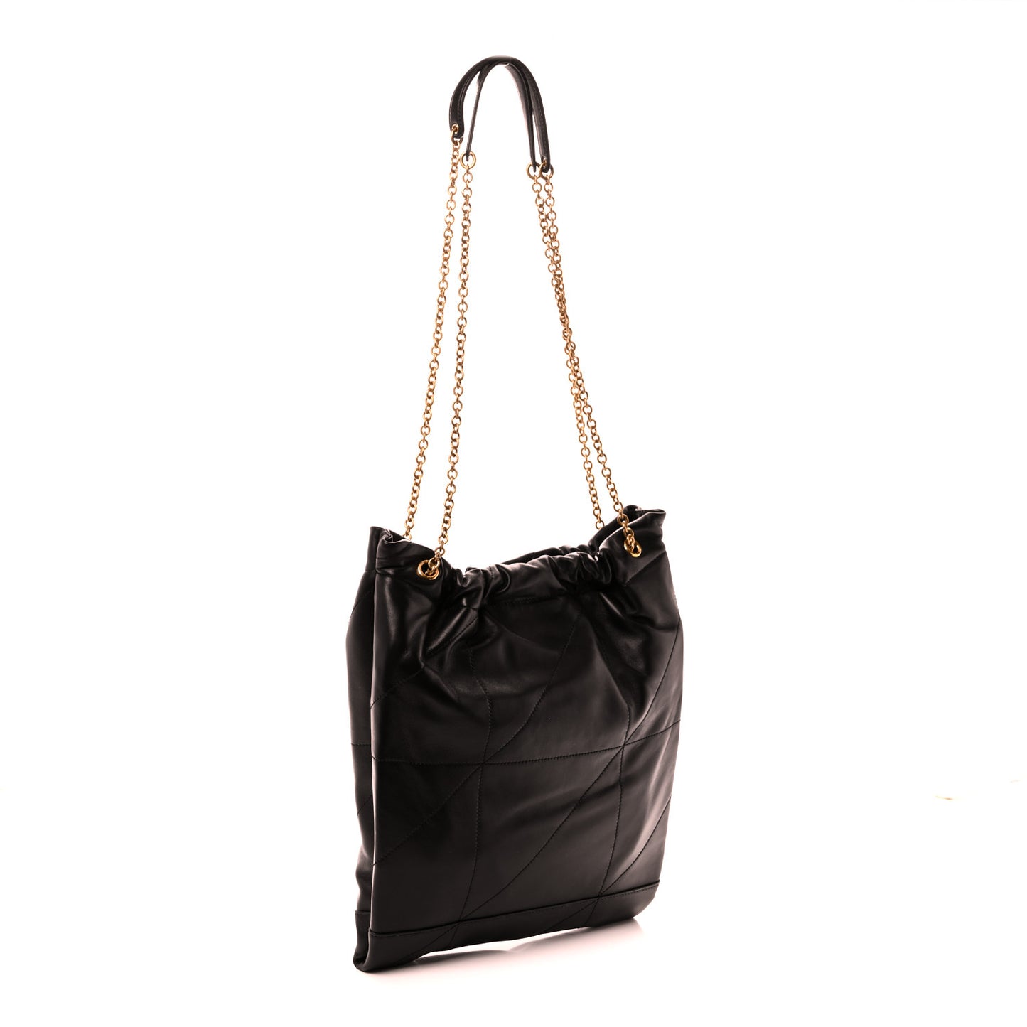 Lambskin Matelasse Monogram Medium Jamie 4.3 Pochon Black Black