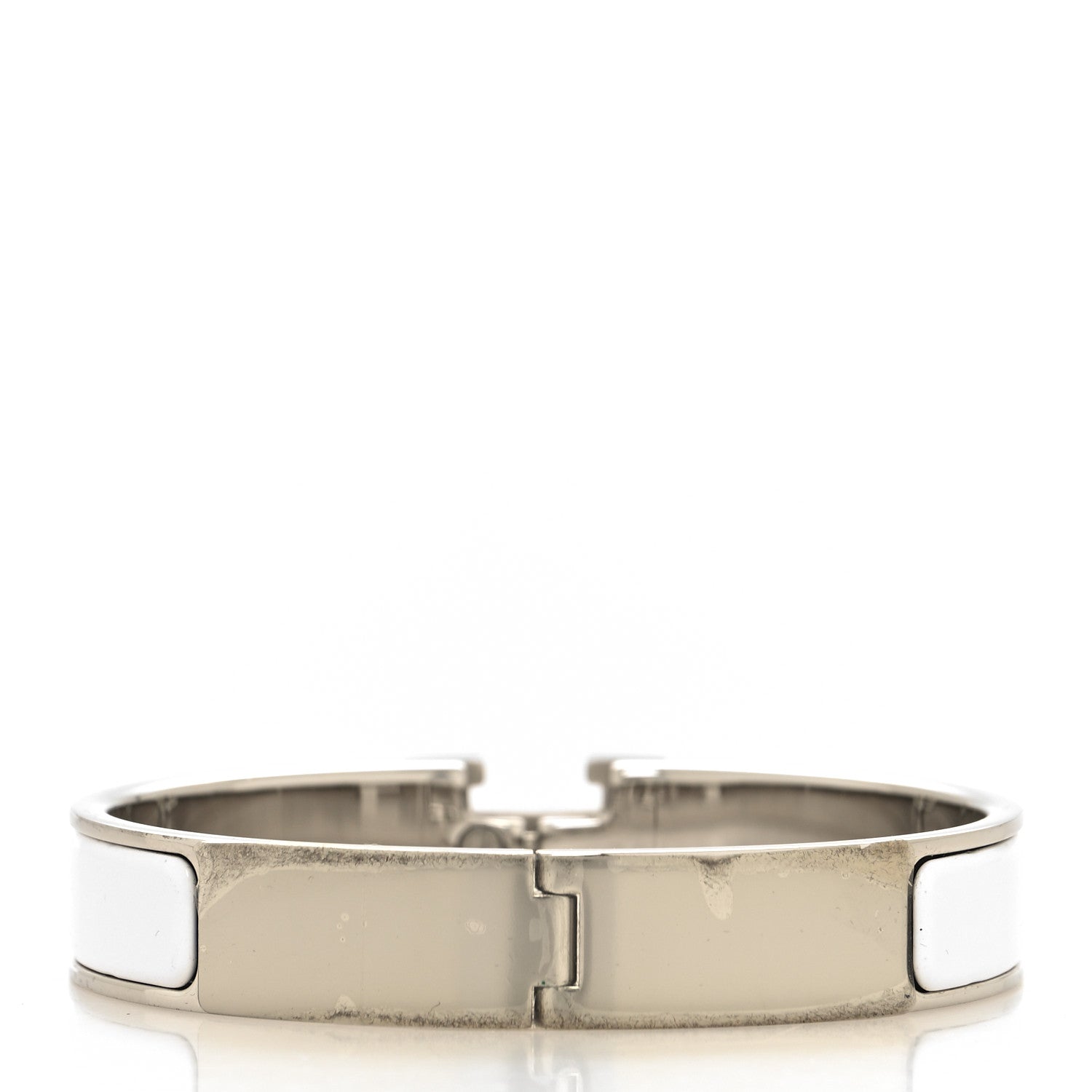 Hermes Enamel Narrow Clic Clac H Bracelet PM White 3 of 5