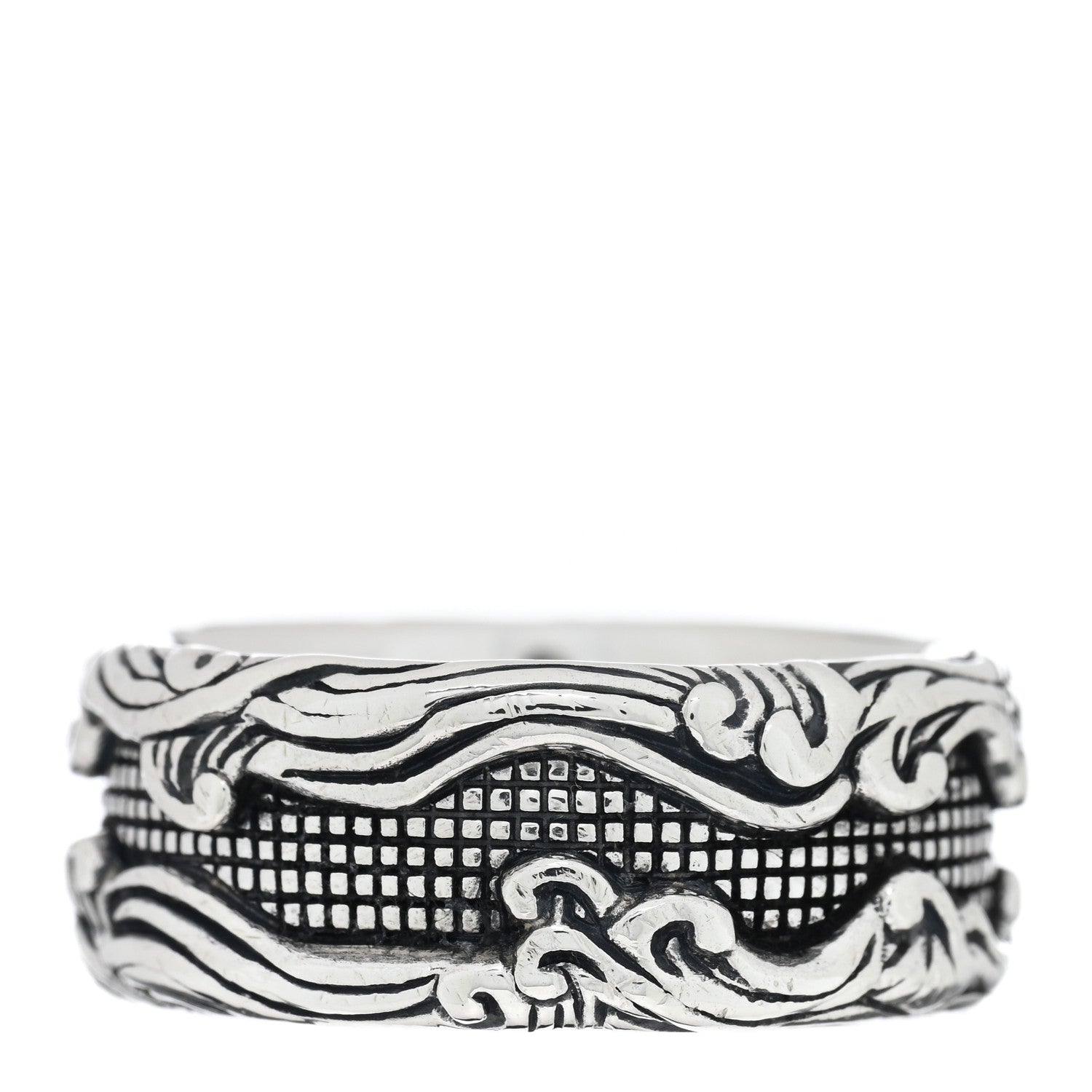 David Yurman Sterling Silver Waves Band Ring 62 10 1 of 4