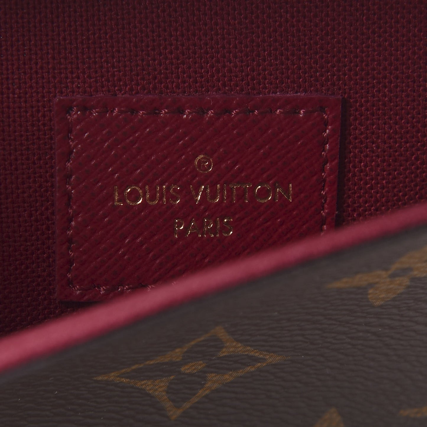 Monogram Pochette Felicie Chain Wallet Fuchsia
