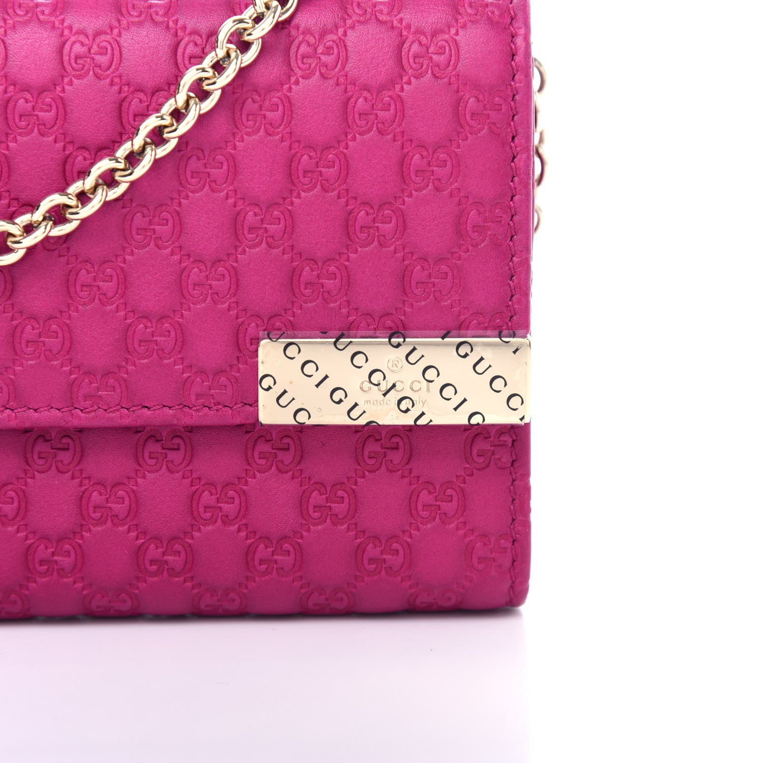 Gucci Soft Microguccissima Dice Chain Wallet Bright Bouganville 9 of 10