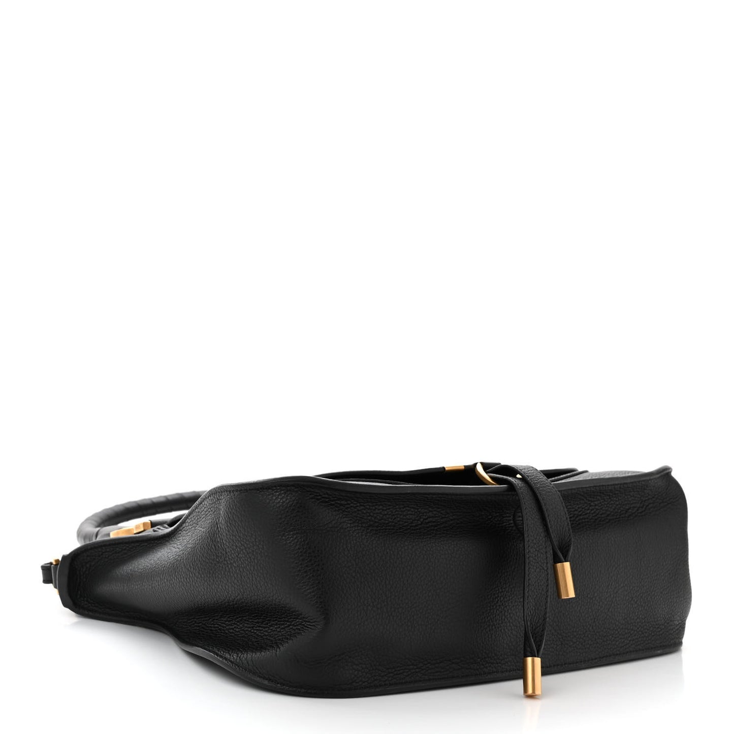 Calfskin Braided Medium Marcie Double Carry Black