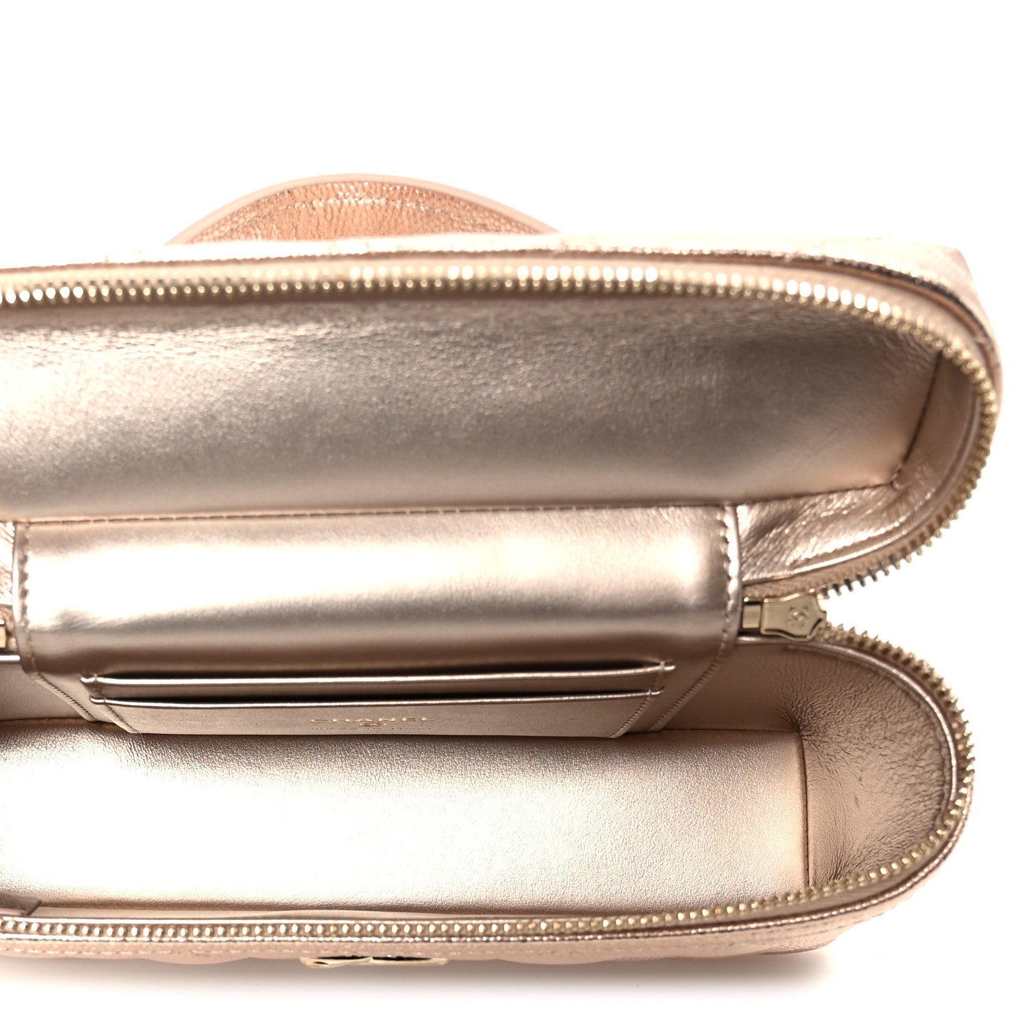 Chanel Metallic Caviar Quilted Trendy Handle Slim Vanity Copper 5 of 11