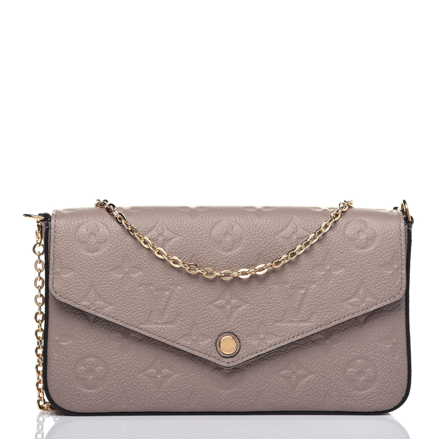 Louis Vuitton Empreinte Pochette Felicie Chain Wallet Tourterelle 1 of 14