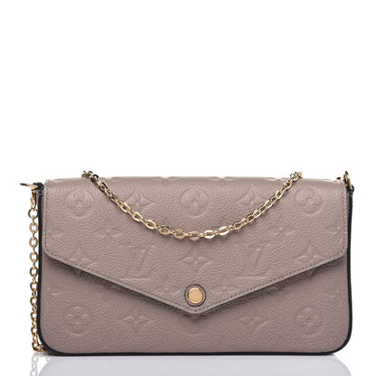 Louis Vuitton Empreinte Pochette Felicie Chain Wallet Tourterelle 1 of 14