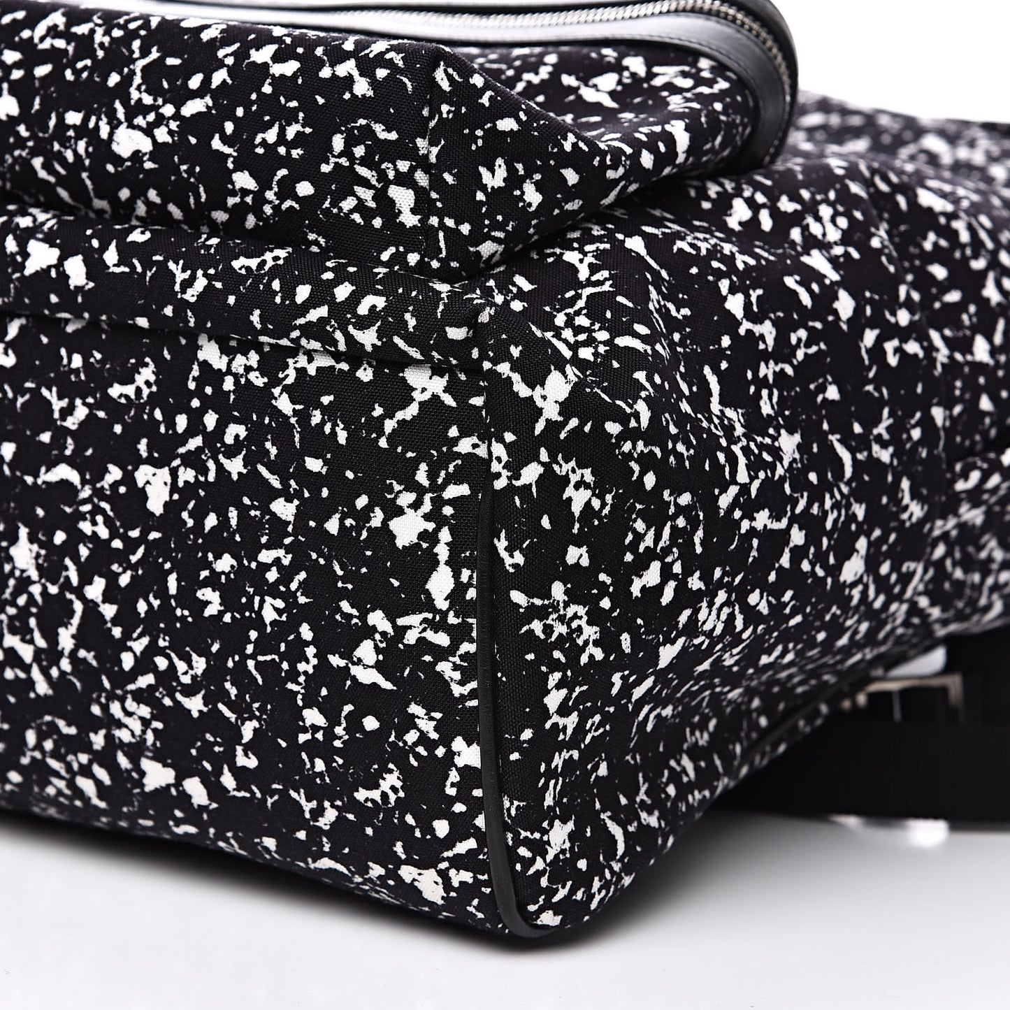 Printed Canvas Hunting Backpack Black White