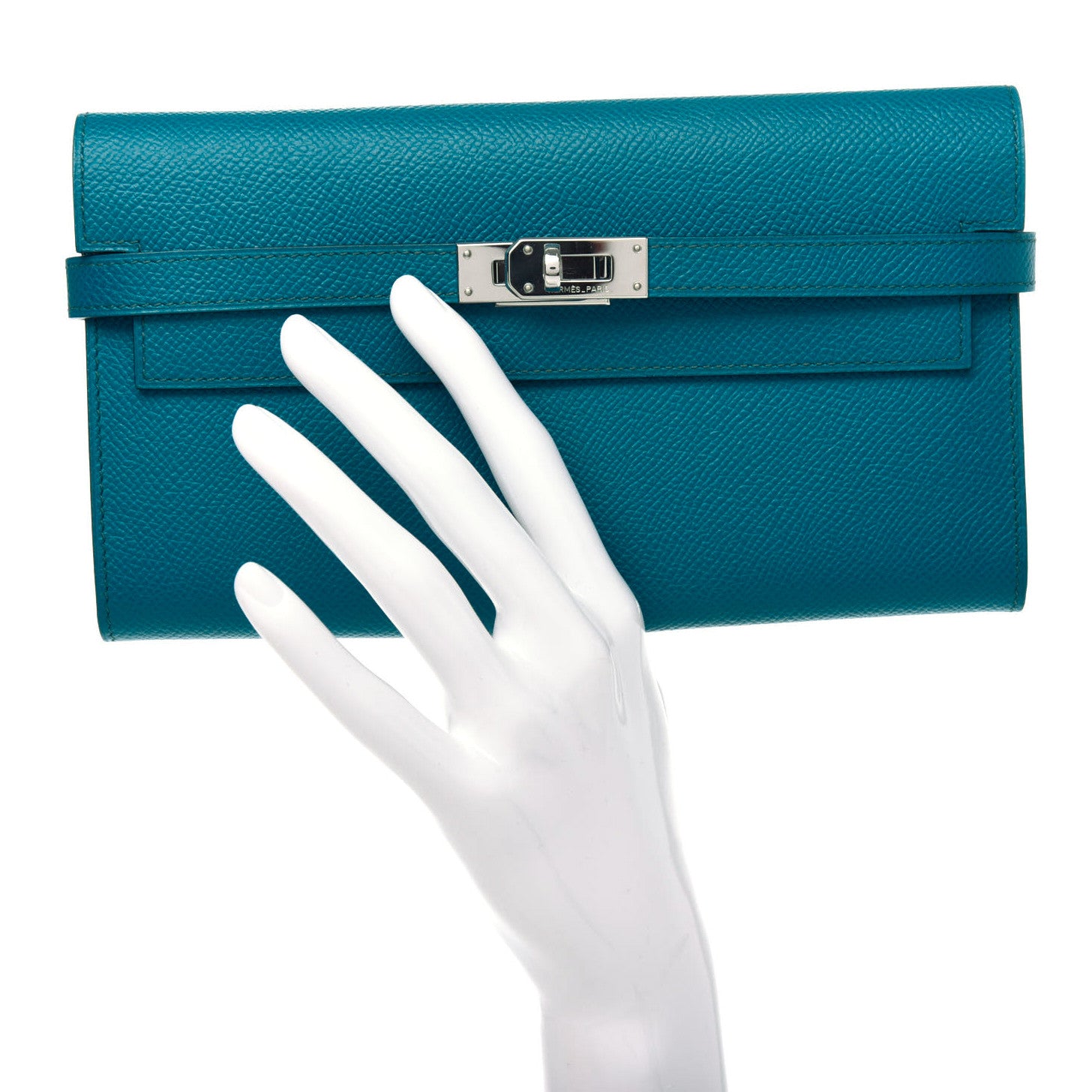 Hermes Epsom Kelly Longue Wallet Bleu Izmir 2 of 7
