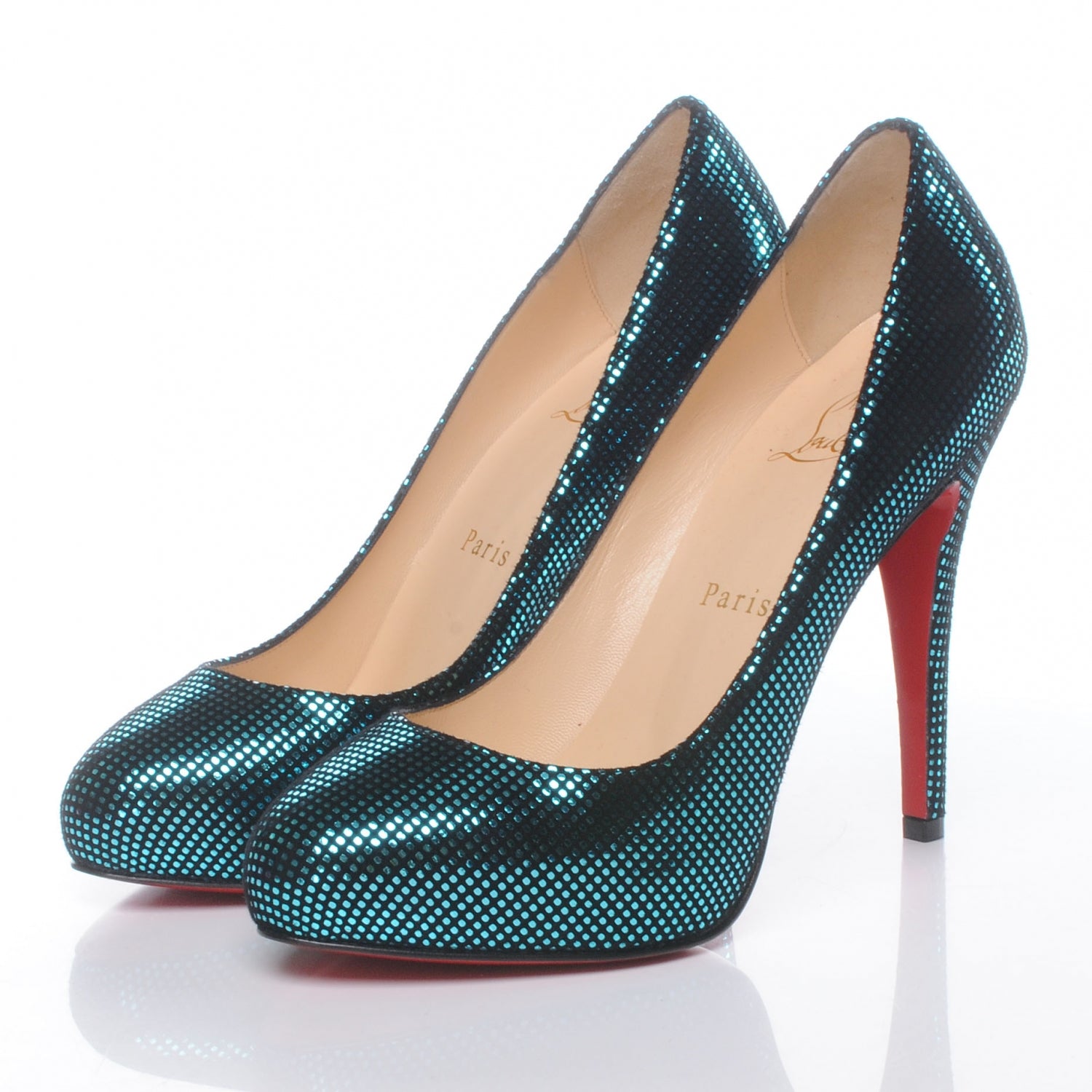 Christian Louboutin Suede Square Metal Declic 120 Pumps 36.5 3 of 6