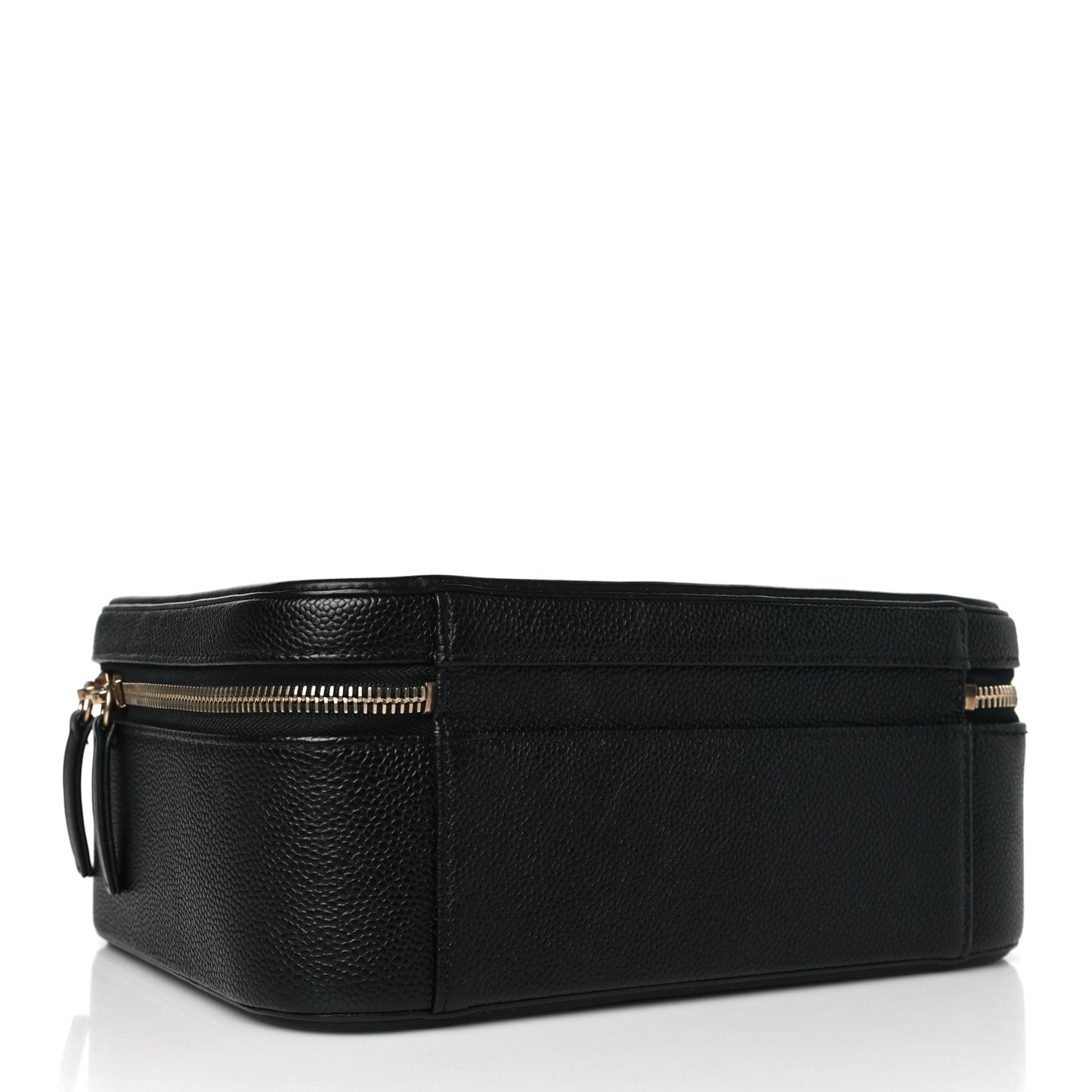 Caviar Quilted Large CC Filigree Vanity Case Black