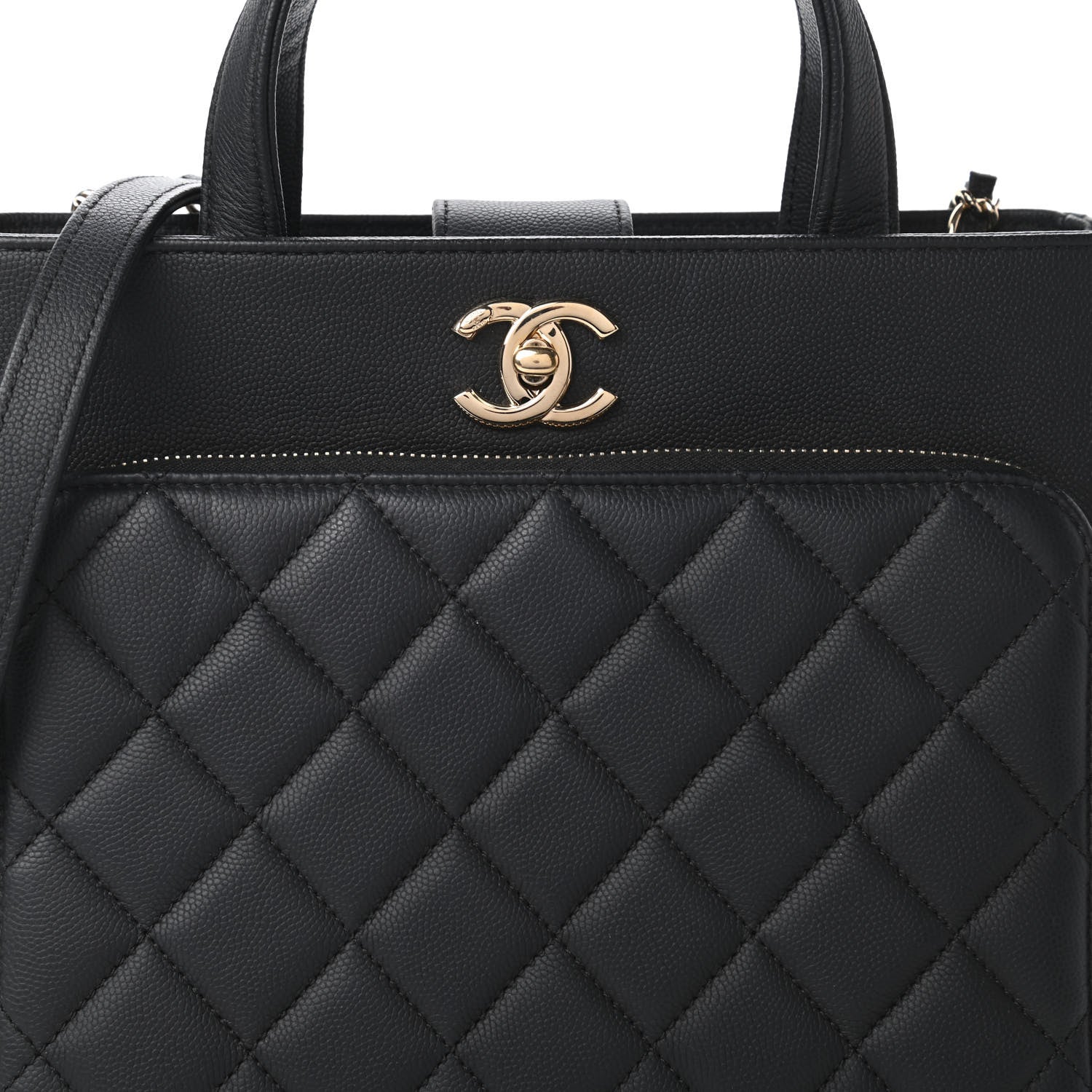 Chanel Caviar Quilted Small Business Affinity Shopping Bag Black 10 of 15