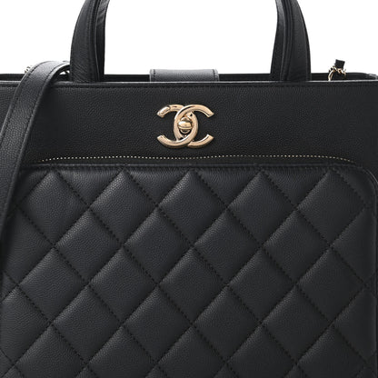 Chanel Caviar Quilted Small Business Affinity Shopping Bag Black 10 of 15
