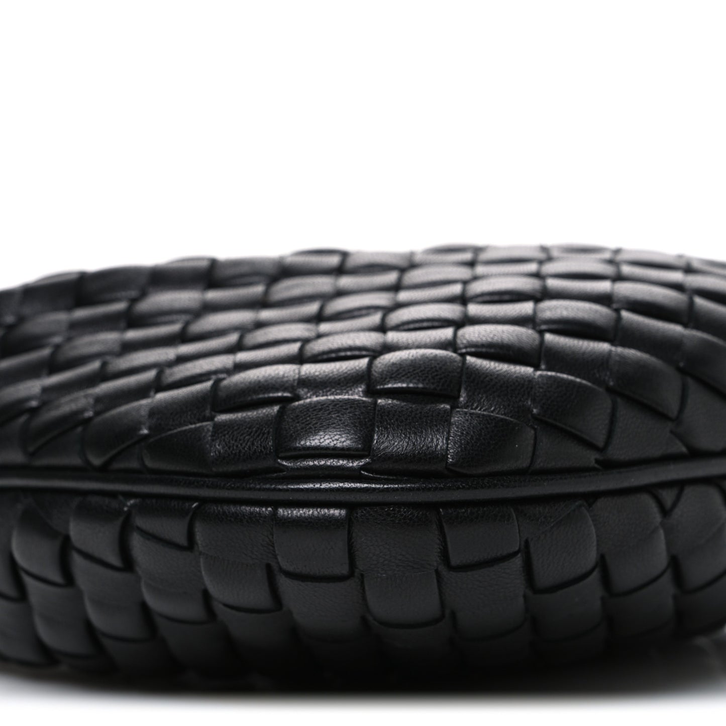 Nappa Intrecciato Baby Veneta Hobo Black