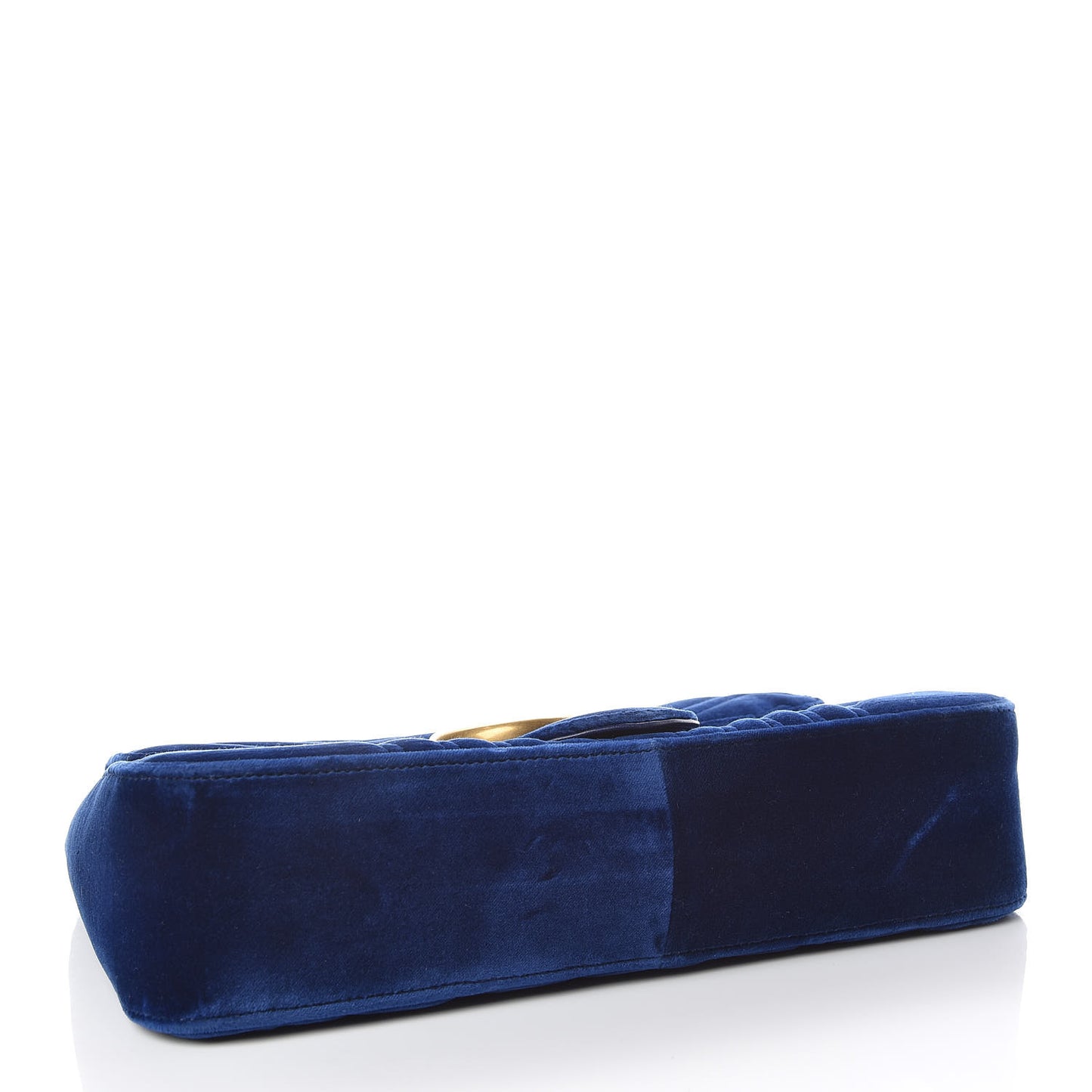 Velvet Matelasse Medium GG Marmont Shoulder Bag Cobalt Blue