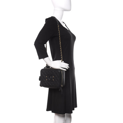 Chanel Caviar Quilted Medium CC Filigree Vanity Case Black 2 of 12
