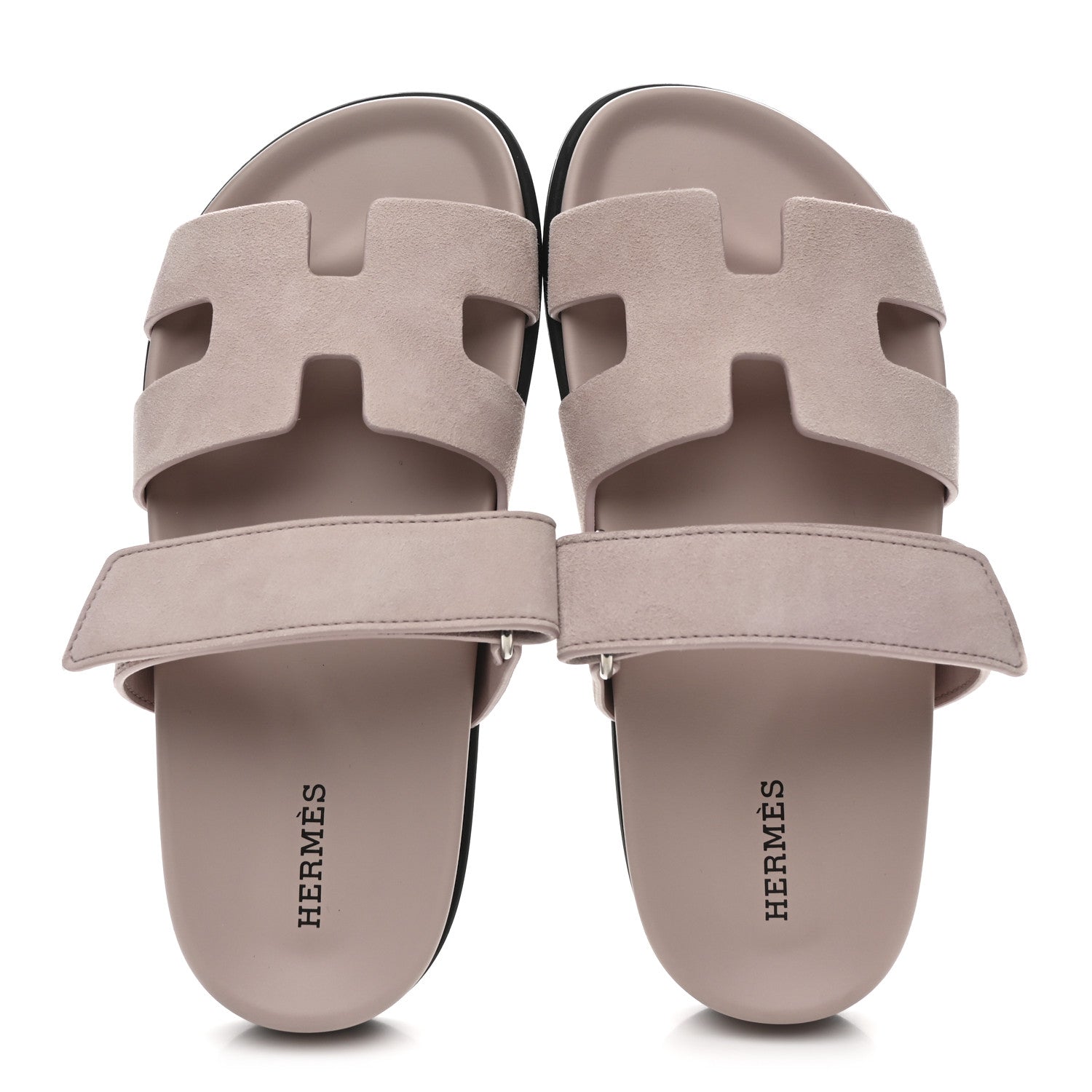 Hermes Suede Goatskin Womens Chypre Sandals 36 Rose Porcelaine 2 of 10