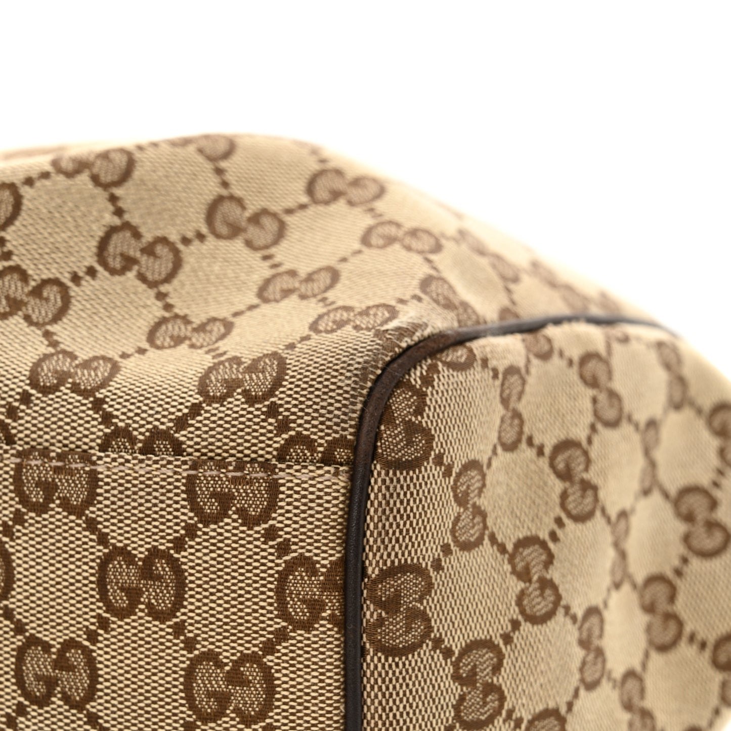 Monogram Medium Sukey Tote Beige Ebony Dark Brown