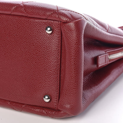 Chanel Caviar Quilted Timeless CC Soft Tote Dark Red 6 of 11