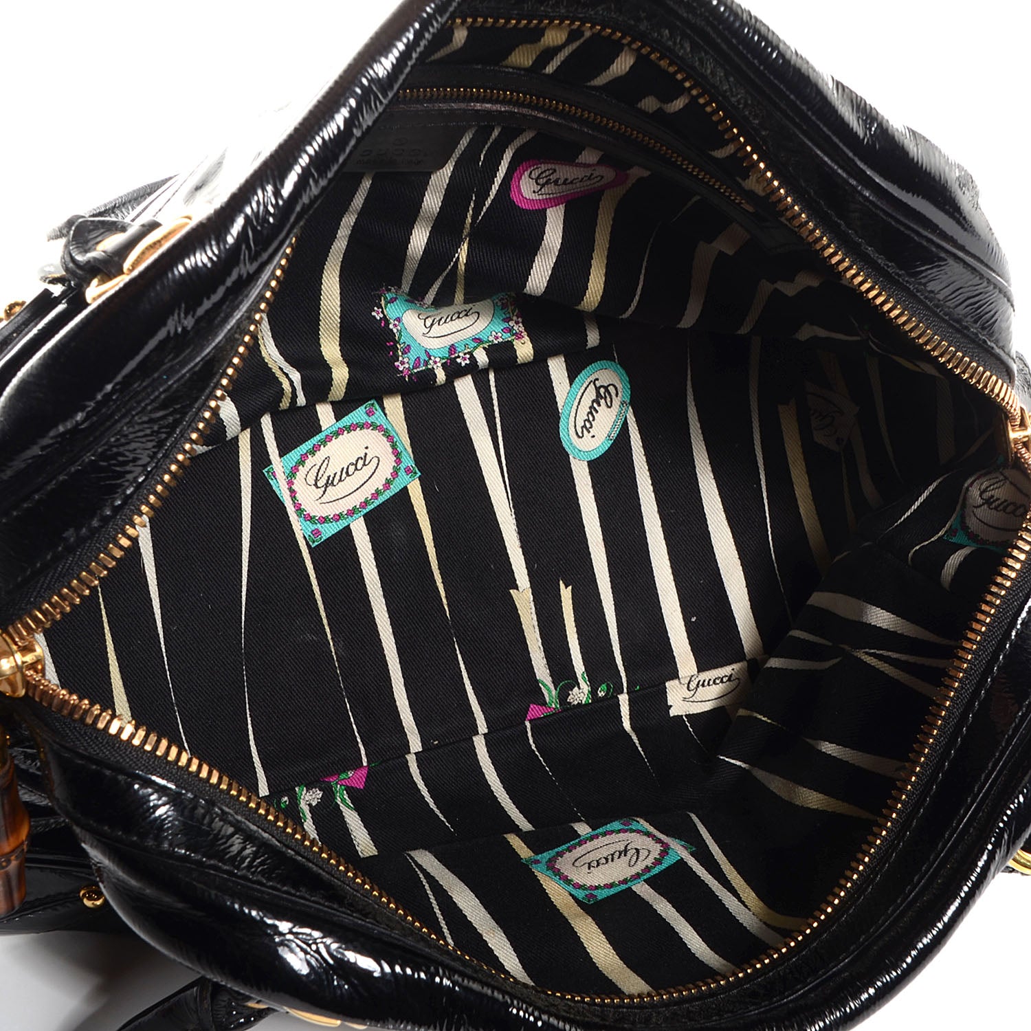 Gucci Patent Large Wave Boston Black 5 of 7