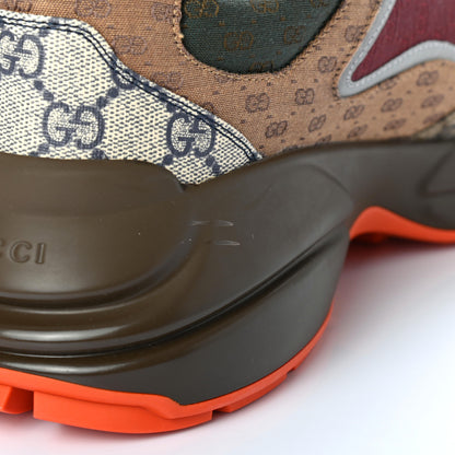 Gucci GG Supreme Monogram Mix Monogram Mens Rhyton Sneakers 11.5 Bordeaux Beige Ebony 8 of 8