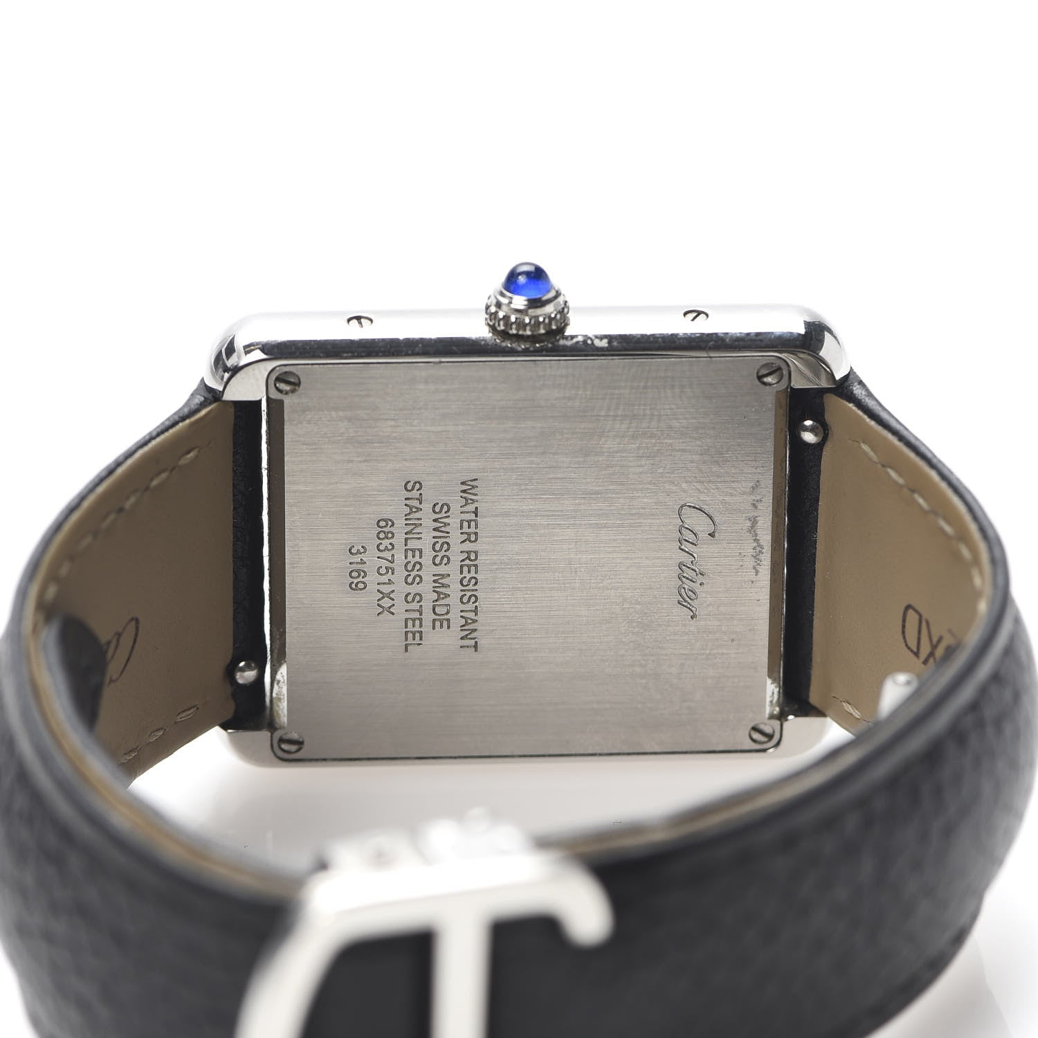 Cartier Stainless Steel Calfskin 27mm Tank Solo Quartz Watch 5 of 7