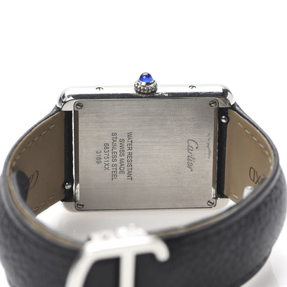 Cartier Stainless Steel Calfskin 27mm Tank Solo Quartz Watch 5 of 7